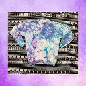Rare Vintage Tie Dye Thick Hanes Sweat Shirt M